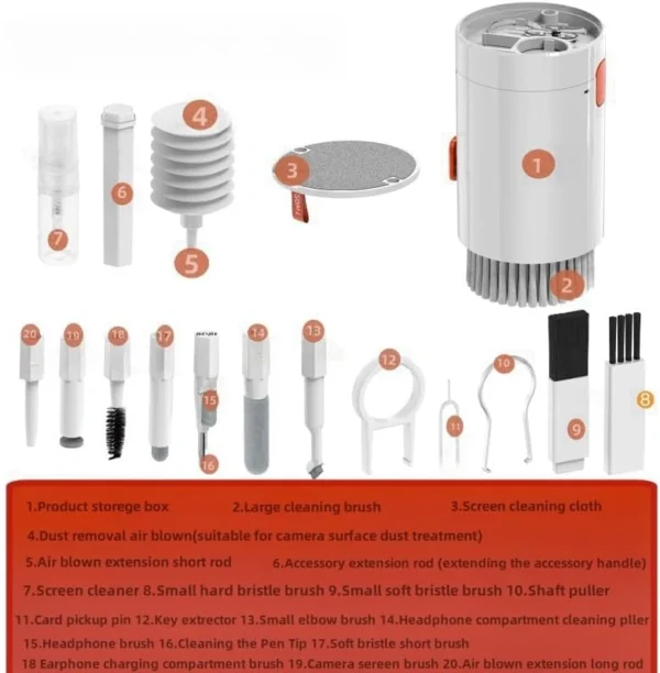 20-in-1 Laptop & Electronics Cleaning Kit，Keyboard Cleaner Kit, Cell Phone Cleaning kit