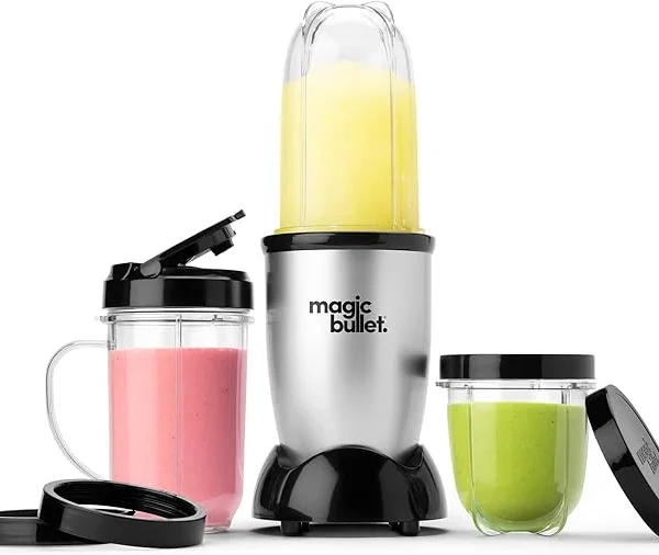 Magic Bullet Blender, Small, Silver, 11 Piece Set