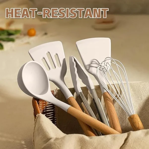Umite Chef Kitchen Cooking Utensils Set, 33 pcs Non-Stick Silicone Cooking Kitchen
